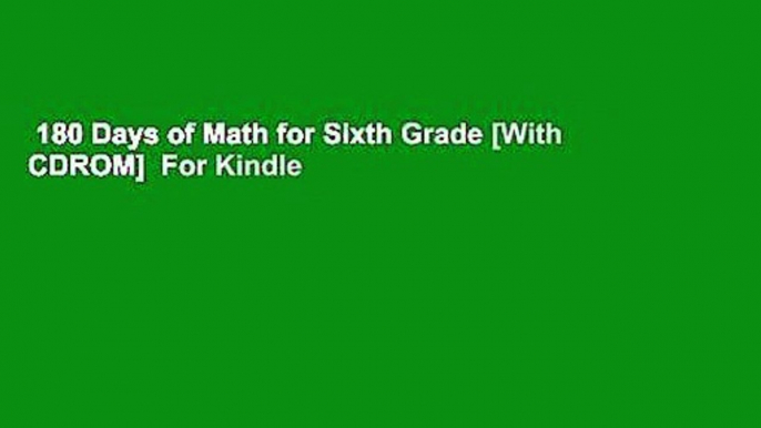 180 Days of Math for Sixth Grade [With CDROM]  For Kindle