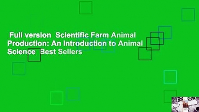 Full version  Scientific Farm Animal Production: An Introduction to Animal Science  Best Sellers