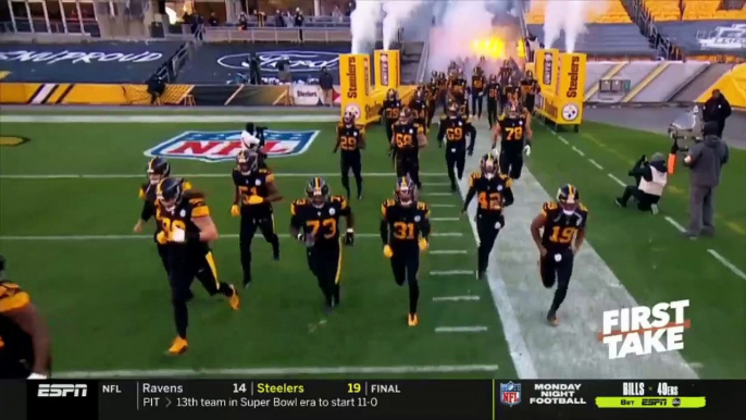 ESPN First Take - Stephen A. Smith reacts to Pittsburgh Steelers improve to 11-0 in 19-14 win vs Baltimore Ravens: Good or Bad Win?