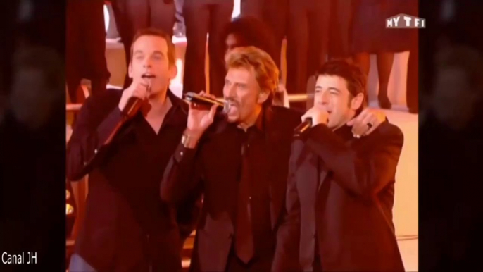 Johnny Hallyday, Patrick Bruel et Garou "Allumer le feu"