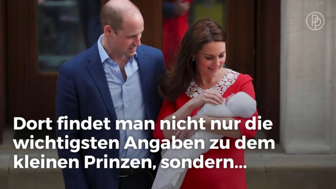 Prinz Louis' Geburtsurkunde verrät die Jobs von Prinz William und Herzogin Kate