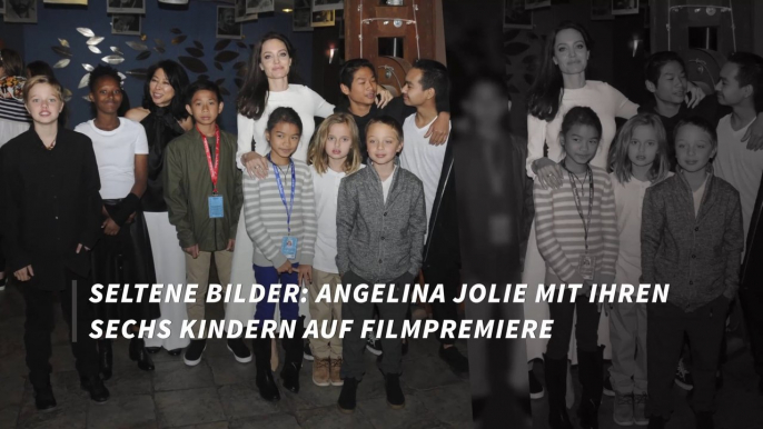 Seltenes Bild: Angelina Jolie mit all ihren Kindern auf Filmpremiere