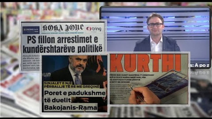 Report TV -"Shtypi i Ditës dhe Ju", ja çfarë shkruajnë gazetat për sot e premte 18 shtator 2020