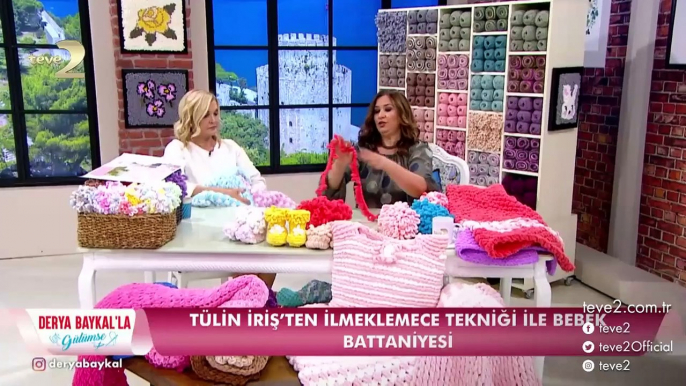 İlmikleme yöntemiyle bebek battaniyesi nasıl örülür? Derya Baykal ilmikleme bebek battaniyesi