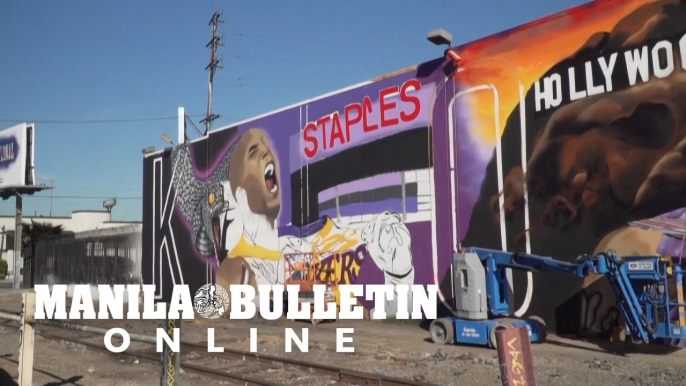 Street artists pay tribute to Kobe Bryant on first anniversary of his death