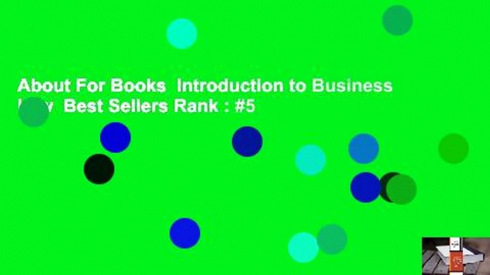 About For Books  Introduction to Business Law  Best Sellers Rank : #5