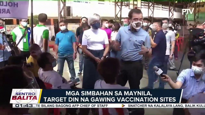 Mga simbahan, target na gawing vaccination sites ng Manila LGU; COVID-19 vaccine rollout simulation exercise, isinagawa muli ng lungsod