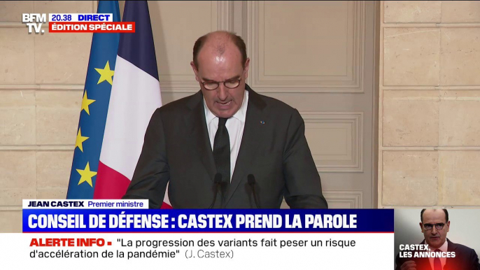 Jean Castex: "Les entrées et sorties du territoire à destination ou en provenance d'un pays extérieur à l'Union européenne seront interdites"