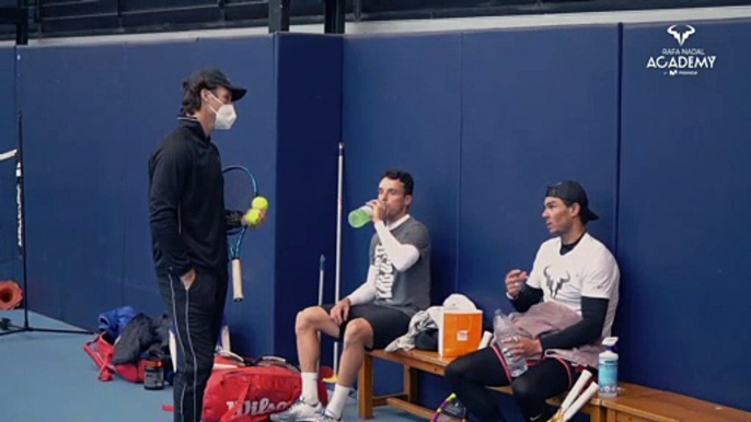 ATP - Roberto Bautista with Rafael Nadal this week at the Rafa Nadal Academy by Movistar, where he is preparing for the start of the new season in Australia.