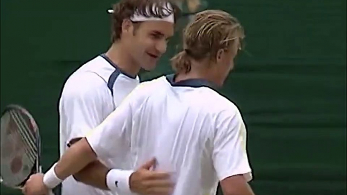 Roger Federer vs Lleyton Hewitt 2005 Wimbledon SF Highlights