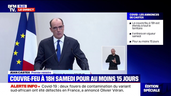 Couvre-feu à 18h: "Les dérogations seront les mêmes que celles applicables pour le couvre-feu à 20h", selon Jean Castex