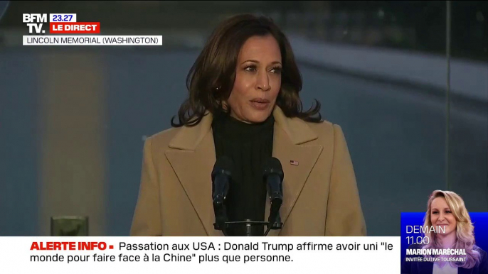 "Ce soir, nous pleurons et commençons à guérir ensemble": Kamala Harris rend hommage aux victimes du Covid-19 aux États-Unis