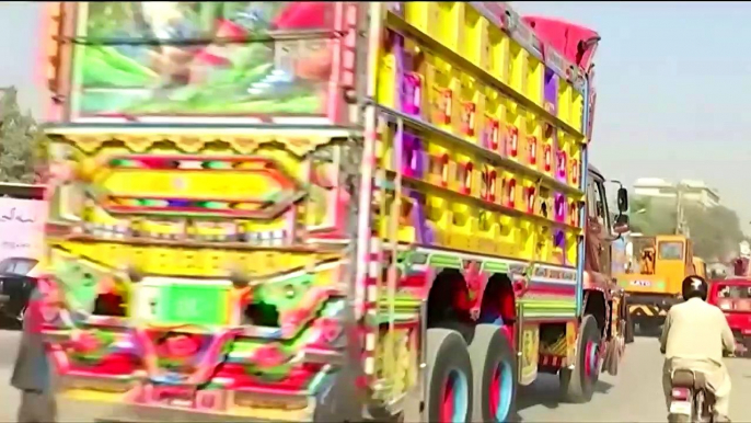 Pakistan's famous truck art takes to the air