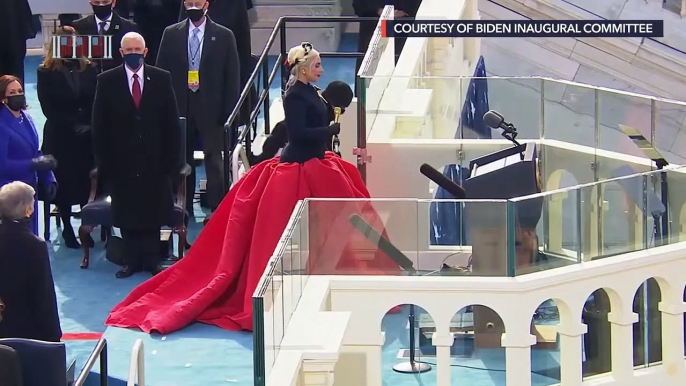 Lady Gaga sings National Anthem at Biden Inauguration