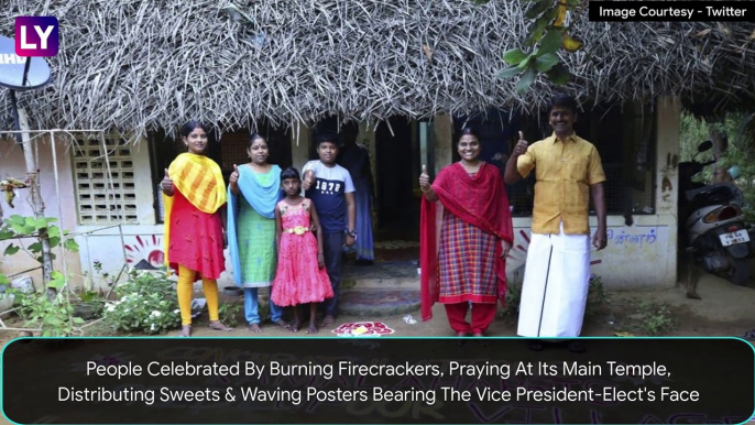 Kamala Harris Ancestral Village In South India Celebrates Her Win As US Vice President-Elect With Firecrackers, Rangoli, Posters & Sweets