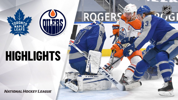 Maple Leafs @ Oilers 1/30/2021 | NHL Highlights