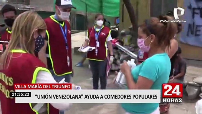 Venezolanos llevan ayuda para abastecer comedores populares en Villa María del Triunfo