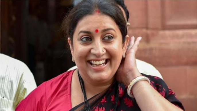 After Mamata Banerjee, Smriti Irani rides scooty