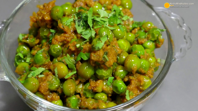 Green Peas Makhani Curry Recipe  Matar Makhani Sabzi Recipe - Nisha Madhulika - Rajasthani Recipe - Best Recipe House