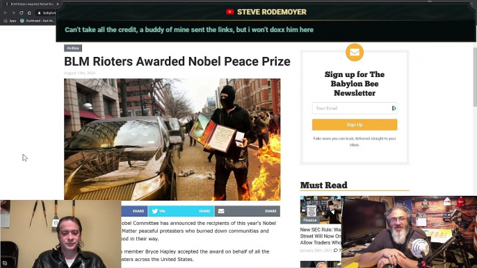 #BLM: Nominated for Nobel Mostly Peace Prize