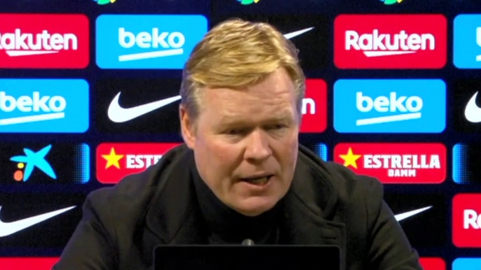 Football - Liga - Ronald Koeman press conference after FC Barcelona 2-1 Athletic Bilbao