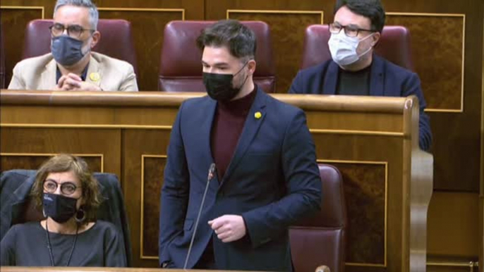 Rufian advierte a Sánchez: "No van a convertir la Generalitat en un despacho de Moncloa"