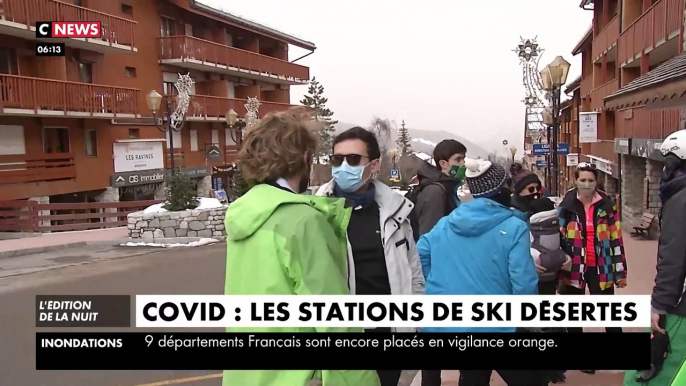 Coronavirus - Reportage dans les stations de ski qui accueillent du public pour les vacances de février malgré la fermeture des remontées mécaniques