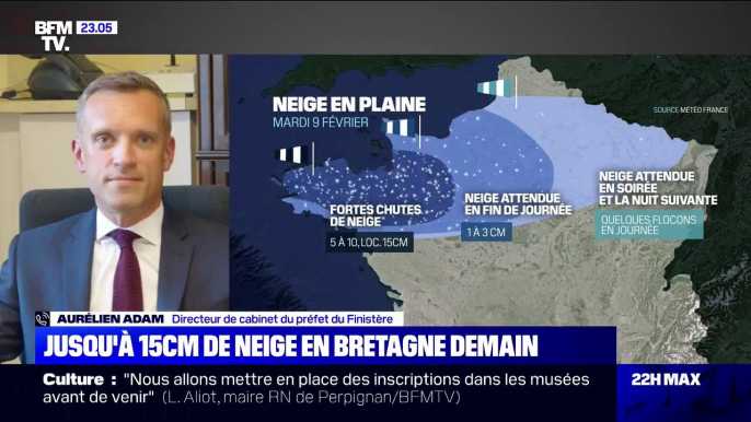 Neige dans le Finistère: "Il n'y aura pas de transports scolaires" ce mardi, selon la préfecture