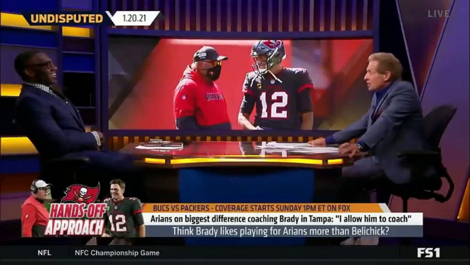 UNDISPUTED - Skip LIKE Bruce Arians saying he allows Tom Brady to coach   Bucs vs Packers Sunday