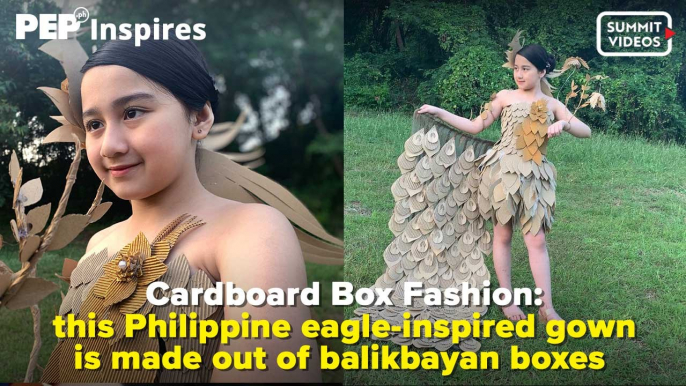 Former OFW designs daughter's dress using balikbayan boxes | PEP Inspires