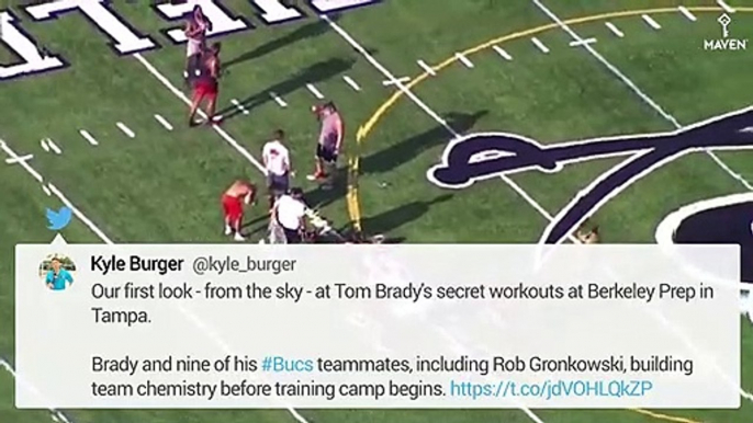 Tom Brady, Rob Gronkowski Practicing with Bucs Teammates