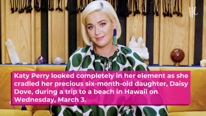 Katy Perry Cradles Baby Daisy, 6 Months,While Rocking A Swimsuit On The Beach InHawaii