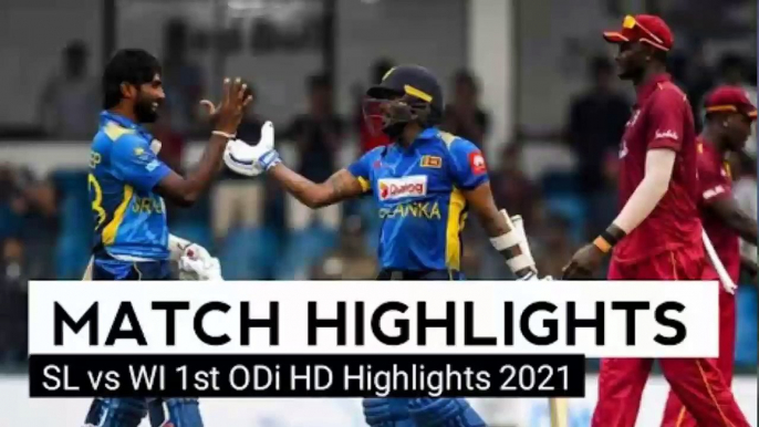 Wi vs Sl 1st odi 2021 Highlights I West Indies vs Sri lanka 1st odi 2021 Highlights