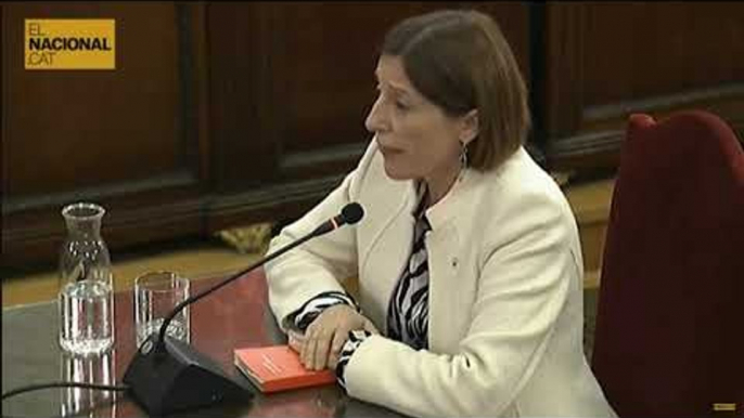 JUDICI PROCÉS | Forcadell: "No entiendo cómo estoy siendo juzgada por este tribunal"