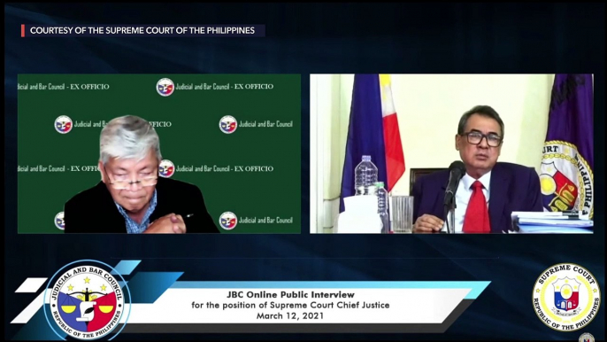 JBC interviews of Supreme Court chief justice applicants (2)