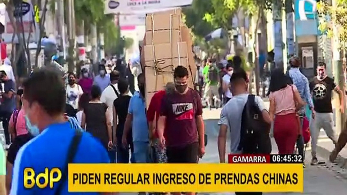 Empresarios de Gamarra solicitan regular ingreso de prendas chinas