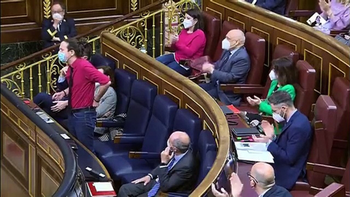 Iglesias, a Teodoro García Egea: "Ustedes no les llegan a la suela de los zapatos a los comunistas españoles. Hablan de libertad, pero para ustedes es que los ricos no paguen impuestos. Su proyecto político es destruir la libertad"