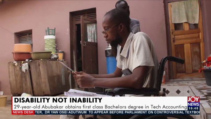 29-year-old Abubakar obtains first class Bachelors degree in Tech Accounting - News Desk on JoyNews (18-3-21)