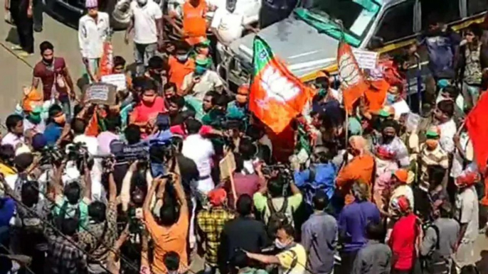 Rebel over tickets: BJP workers protest against own party