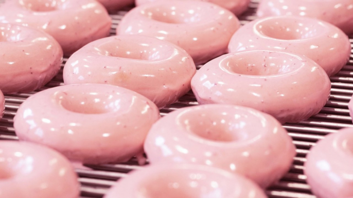 Krispy Kreme Brings Back Strawberry Glazed Doughnuts, and We've Got a Case of Serious Berry "Glaze Craze"