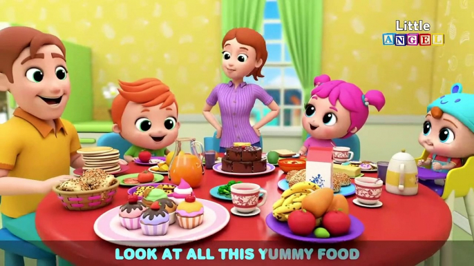 Yum, Yum, Cookies And Vegetables | Little Angel Kids Songs & Nursery Rhymes