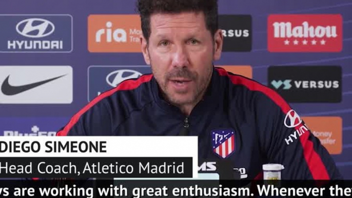 Simeone expects enthusiastic Atletico after international break