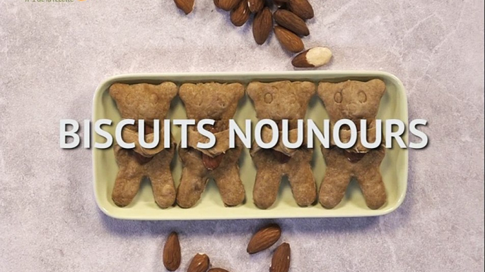 Petits biscuits nounours aux amandes