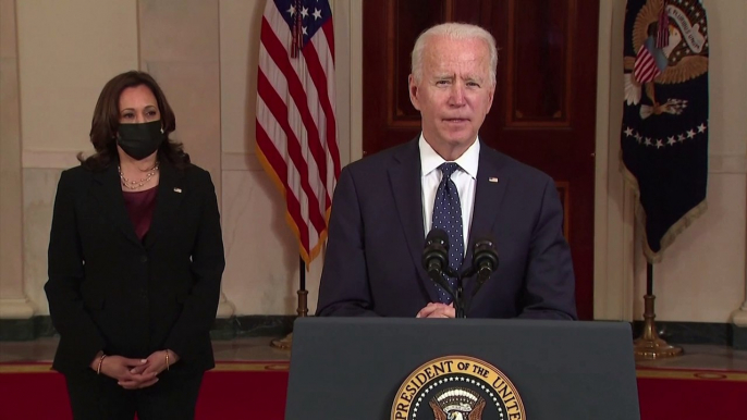 US President Joe Biden says the murder of George Floyd example of 'systemic racism that is a stain on our nation's soul'