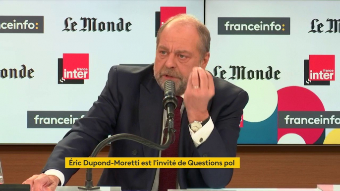 Le portrait d'Éric Dupond-Moretti par Carine Becard, un avocat "libre" dans l'arène politique et sa réaction : "Je crois que ça n'a pas beaucoup de sens les histoires de gauche et de droite, c'est fou comme on a du mal à se le mettre en tête !"