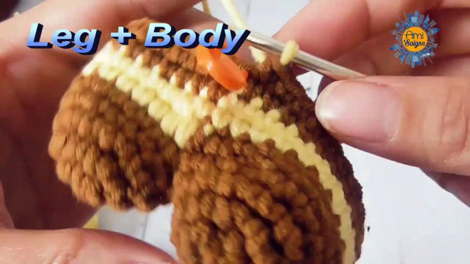 #041 | How To Crochet Bee Amigurumi (P1/2) | Amisaigon | Free Pattern