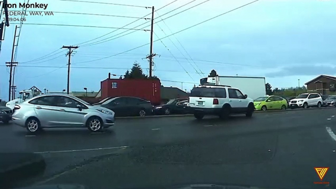 Hit-and-run captured on Dash Cam 2019.04.06 — FEDERAL WAY, WA