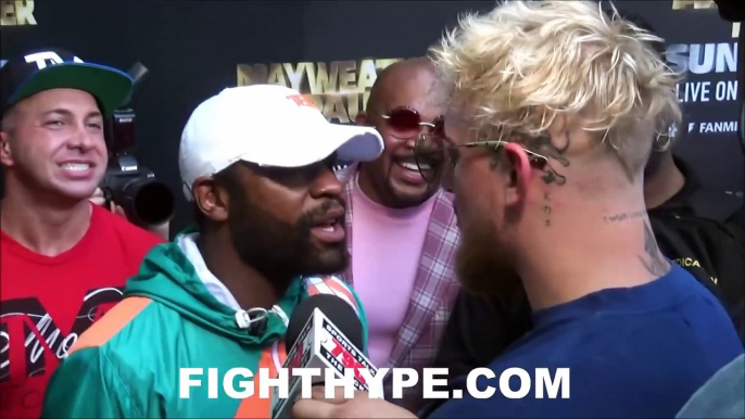 FLOYD MAYWEATHER BRAWL ERUPTS WITH JAKE PAUL; ALL HELL BREAKS LOOSE AS TEAMS COME TO BLOWS