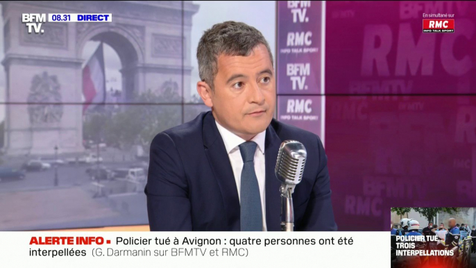 Policier tué à Avignon: Gérald Darmanin annonce quatre interpellations