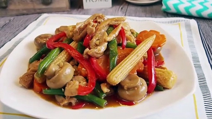 World'S Easiest Chinese Chicken & Vegetable Stir Fry Recipe 滑鸡炒蔬菜 Chinese Veggies W/ Chicken